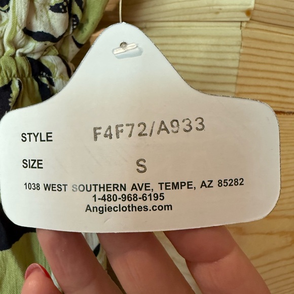 Angie Women’s Floral Maxi Dress Size Small NWT Spaghetti Strap Boho - Picture 9 of 12